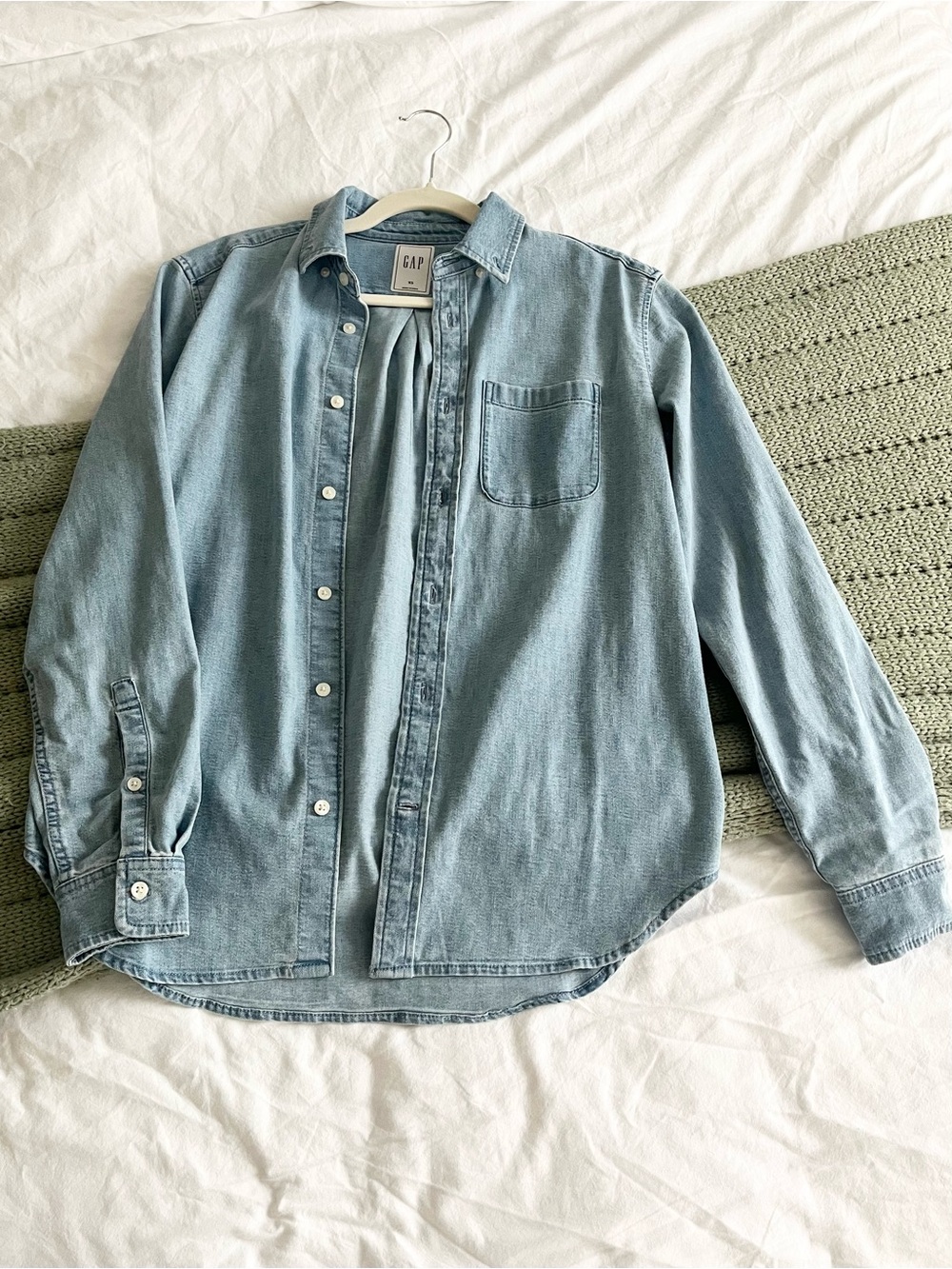 GAP Light Blue Denim Button Down Shirt
